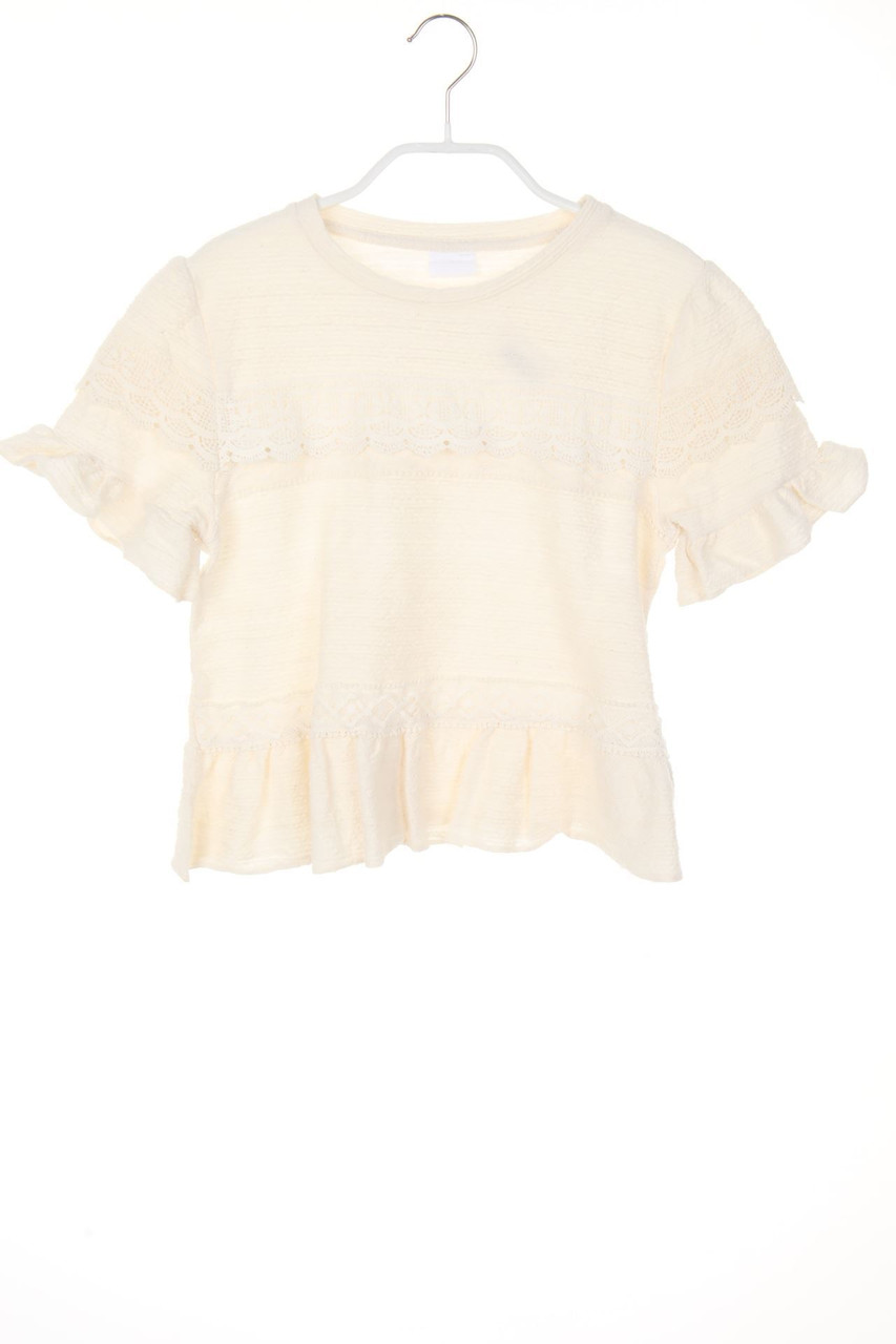 ZARA - Volants-Boho-Bluse mit Spitze - 164