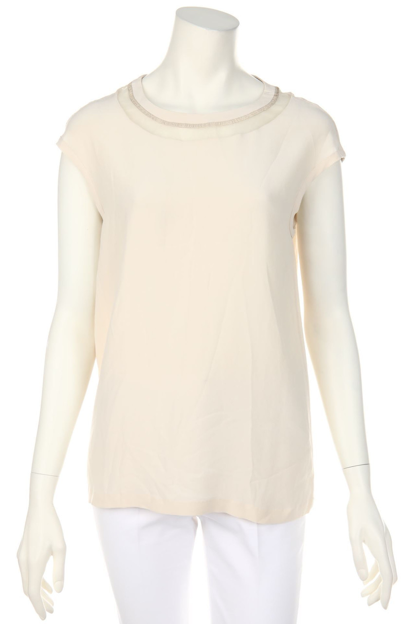 Max Mara - Blusentop mit Chiffon - D 38-40