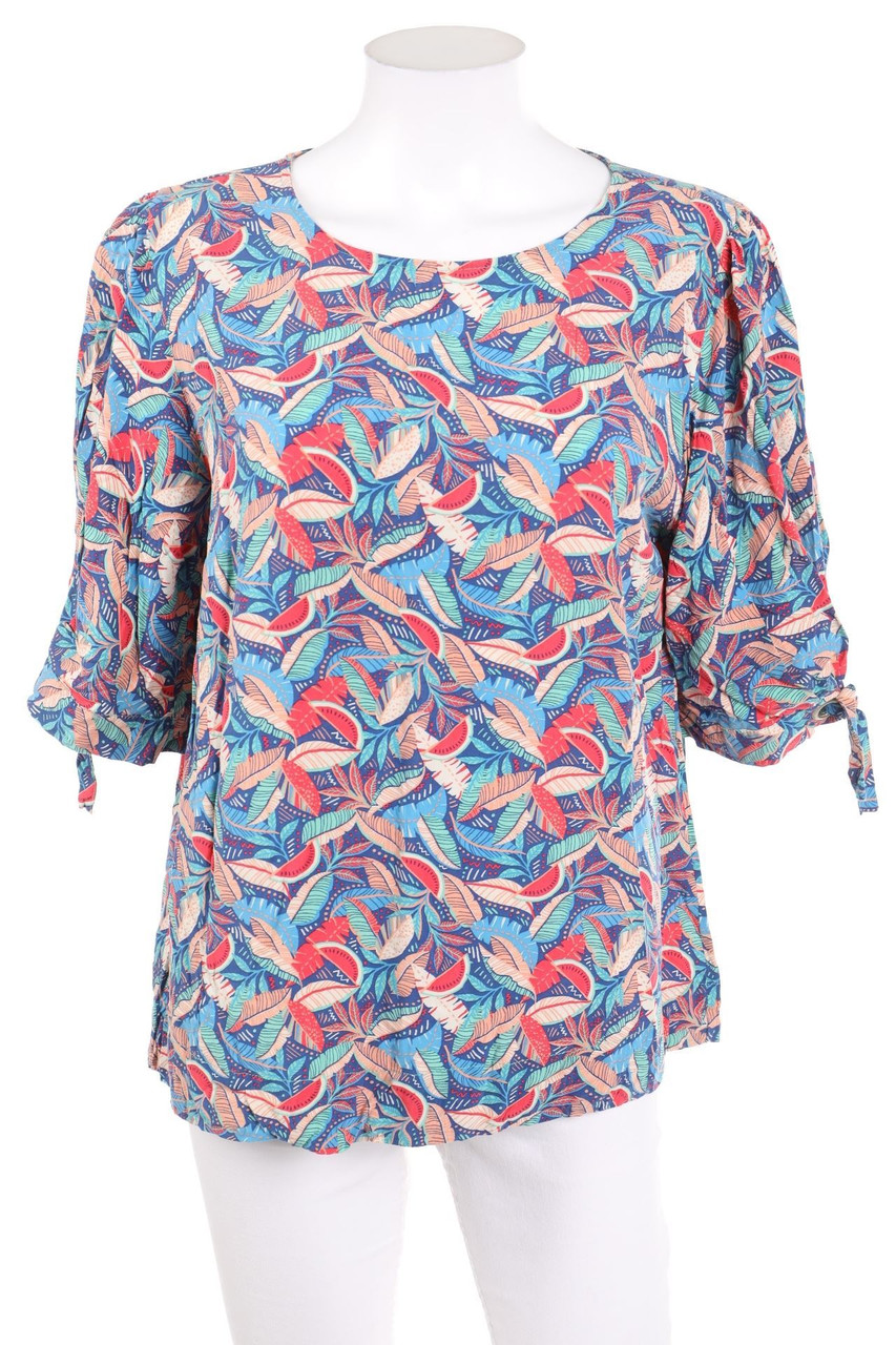 promod - Kurzarm-Bluse mit Print - L