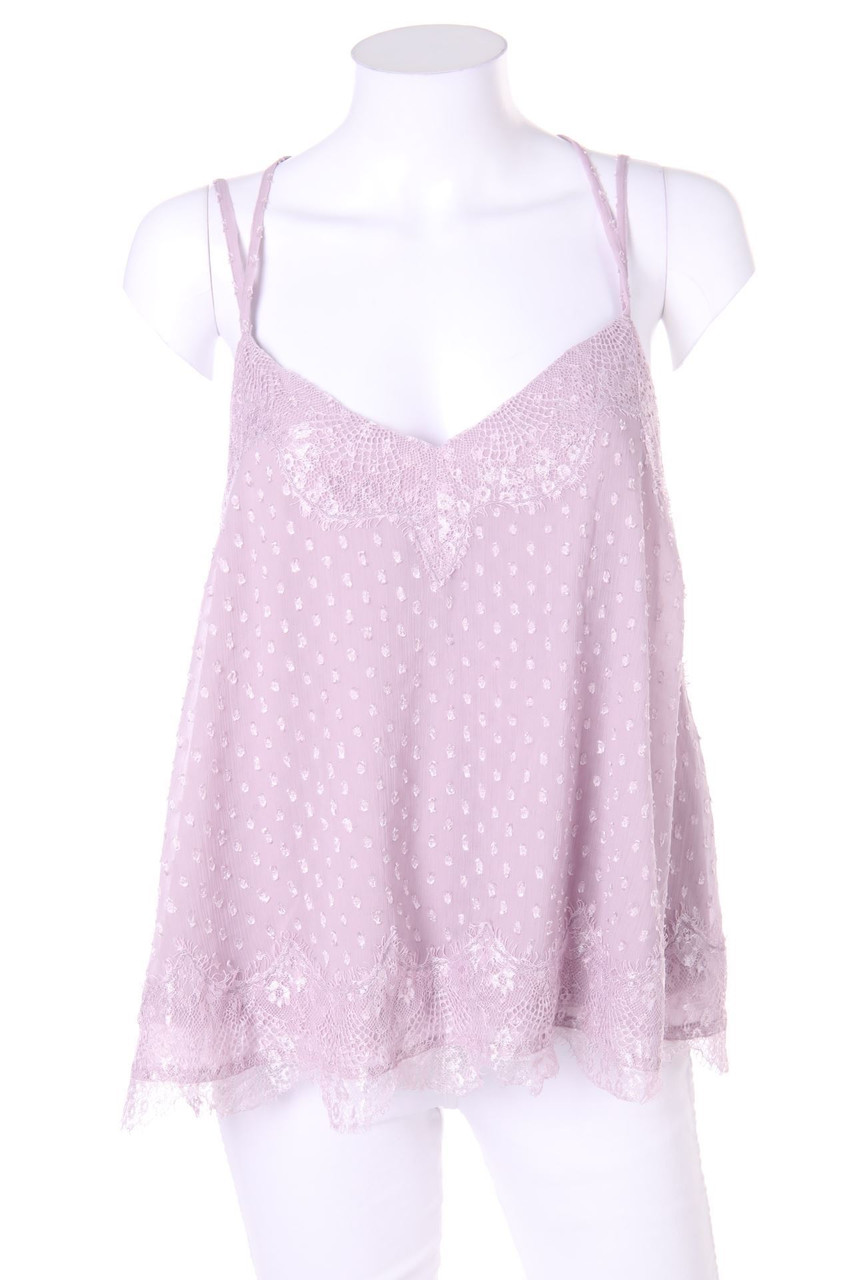 NEW LOOK - Chiffon-Blusentop mit Spitze - D 38