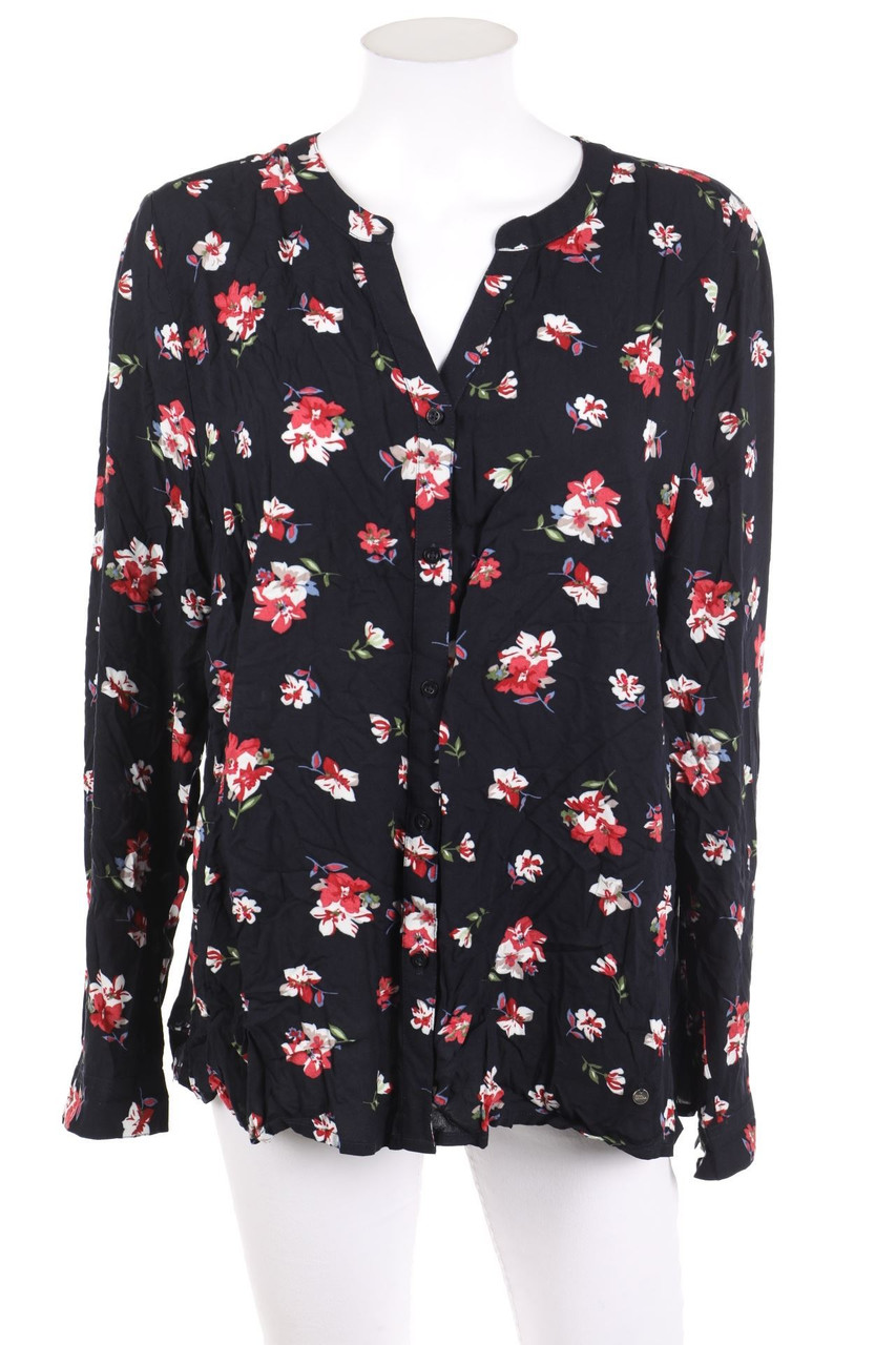 GINA LAURA - Bluse mit Blumen-Print - L