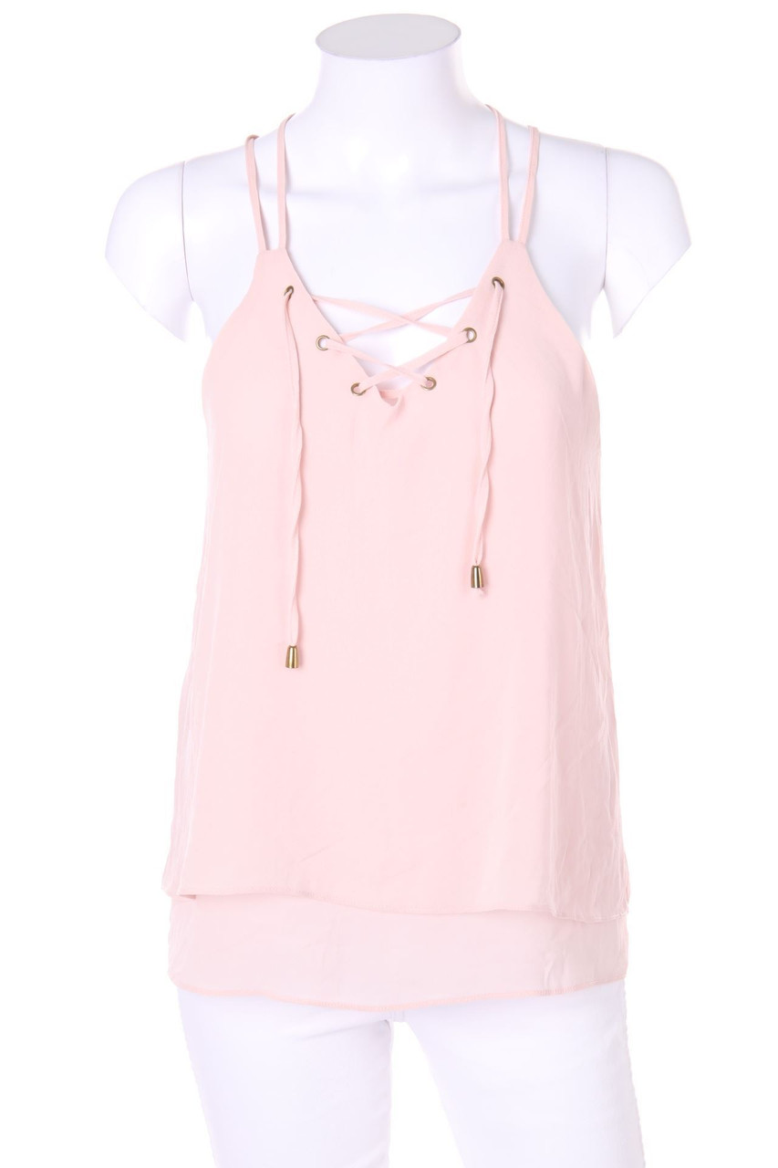 SECONDHAND - Chiffon-Blusentop im Layer Look - S