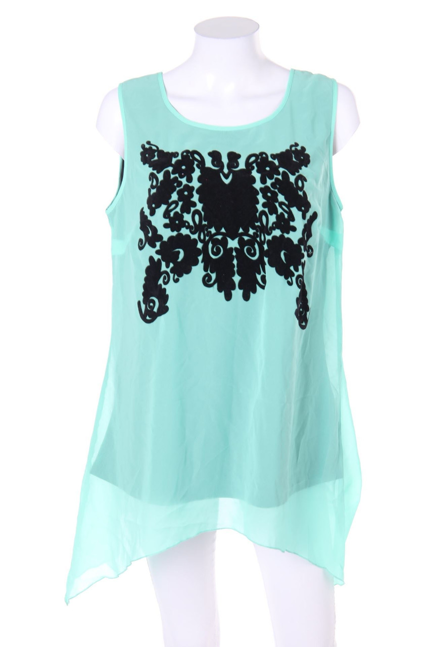 bonprix collection - Blusentop mit Flock-Print - D 44