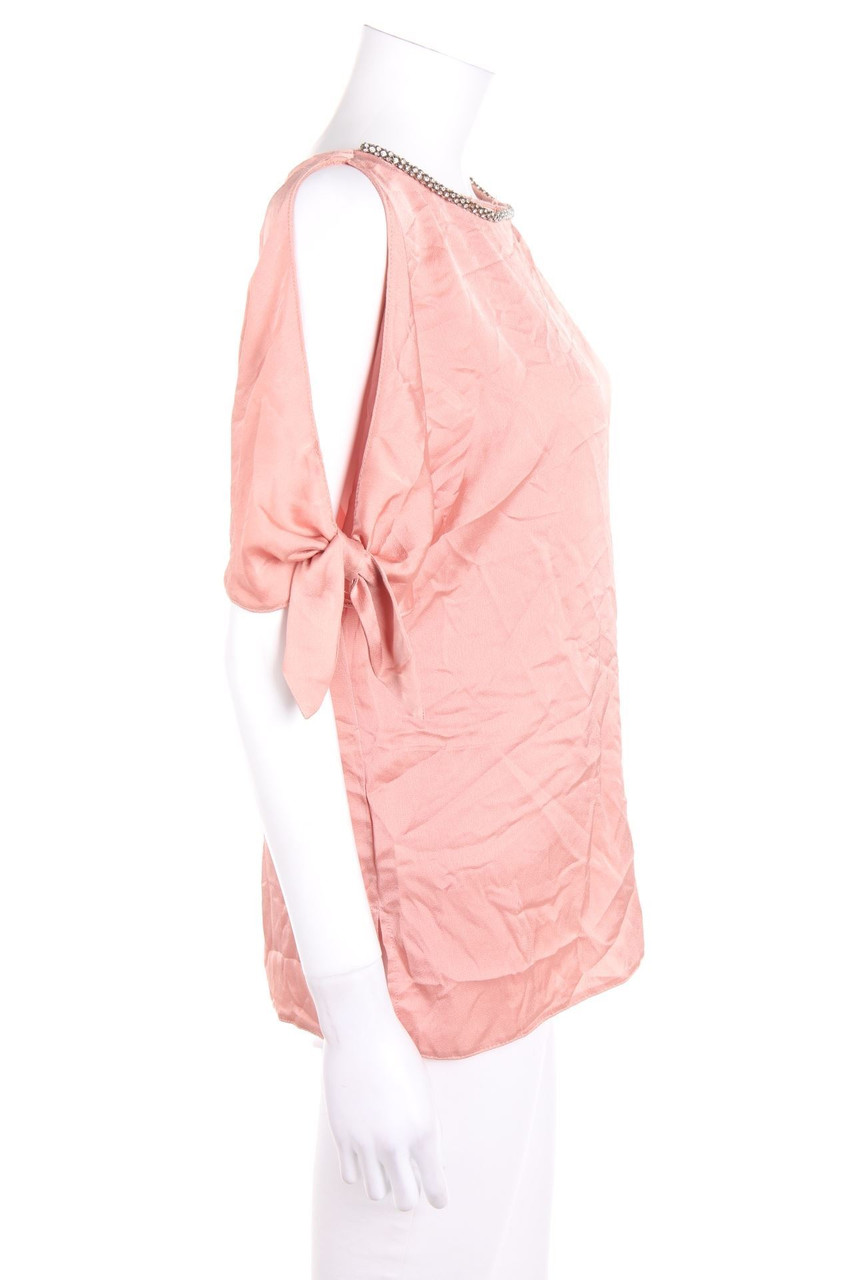 DOROTHY PERKINS - Cold-Shoulder-Bluse mit Strass-Steinen - D 38