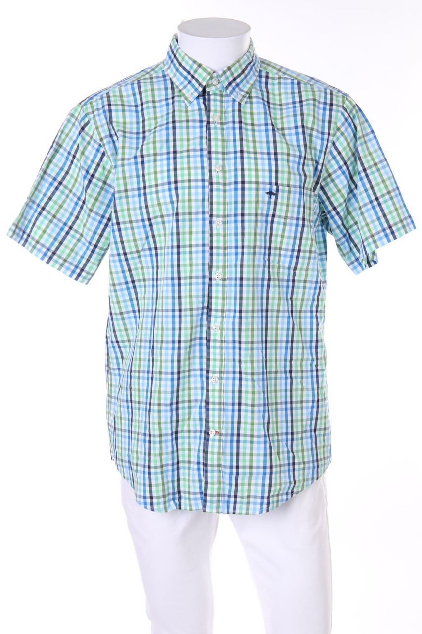 FYNCH-HATTON - Karo-Kurzarm-Hemd mit Button-down-Kragen - 41