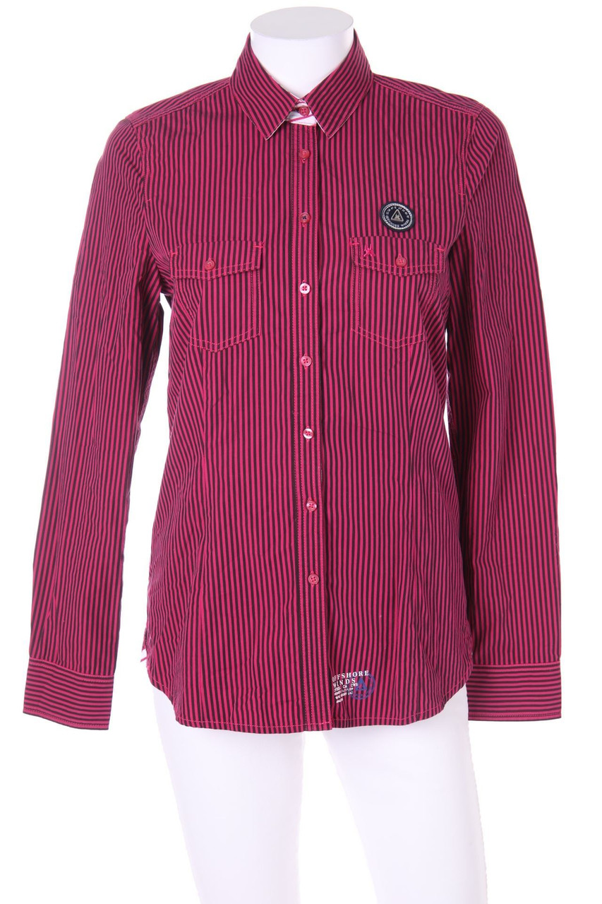 Gaastra - Hemd-Bluse mit Logo-Patch - S