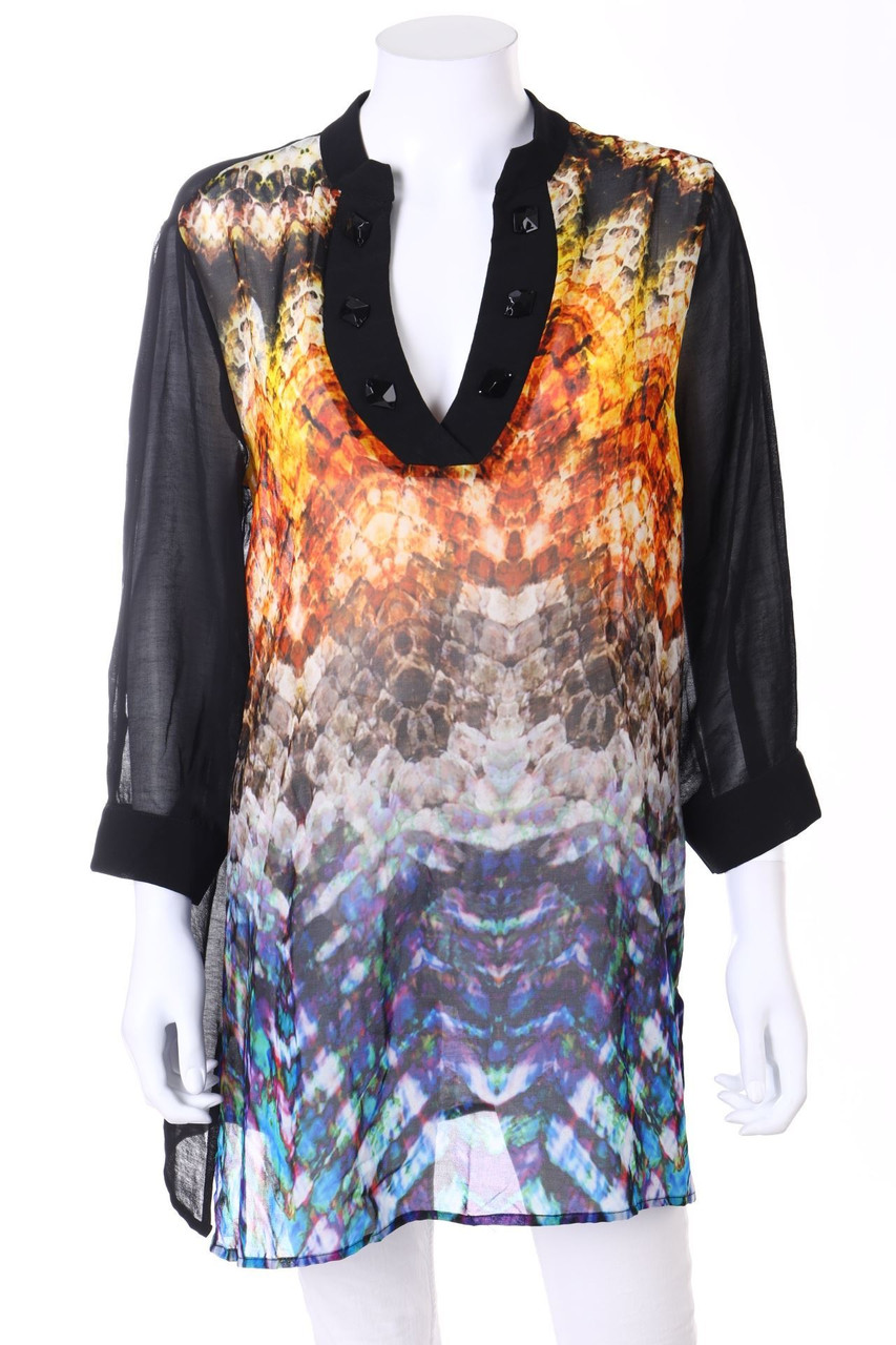 ELYSEE - Chiffon-Bluse mit 3/4-Ärmel - M