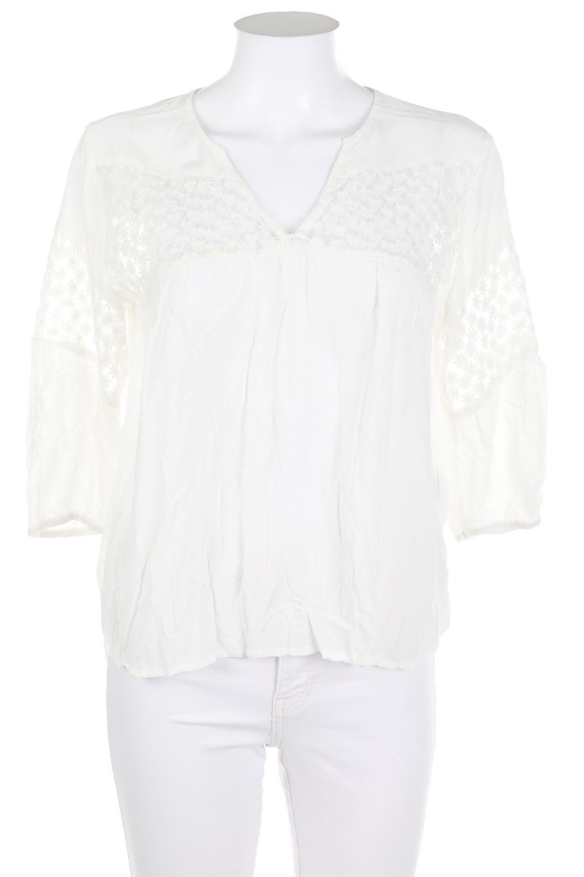 AMISU - Boho-Bluse mit 3/4-Ärmel - L