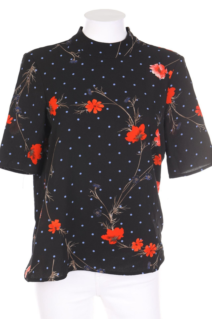 VERO MODA - Kurzarm-Bluse mit floralem Muster - S