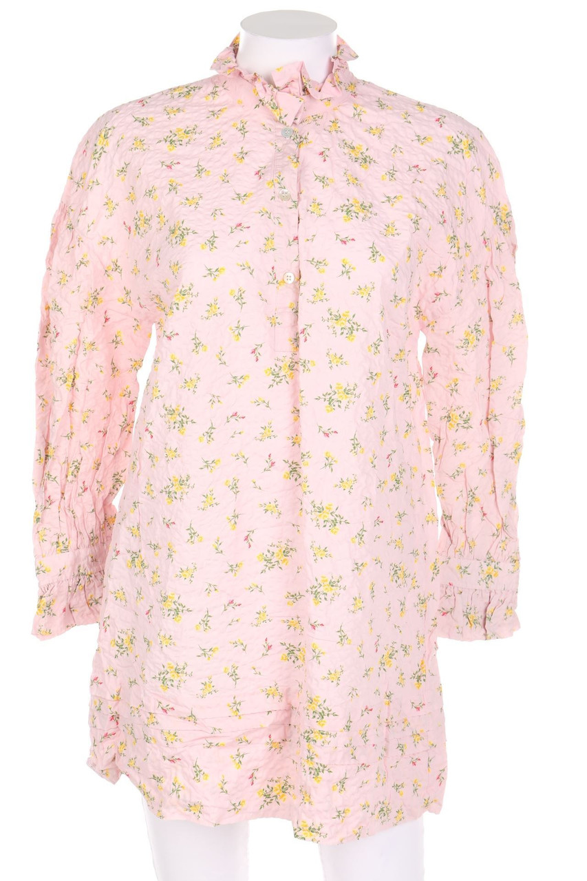 ZARA - Hemd-Bluse mit floralem Muster - M