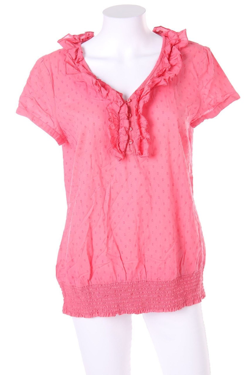 s.Oliver - Kurzarm-Bluse mit Rüschen - D 40