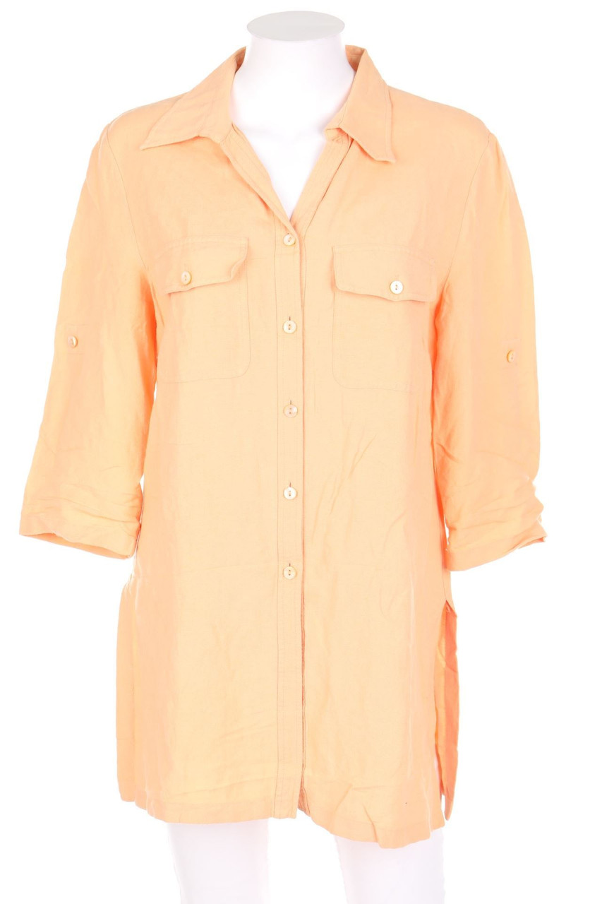 Betty Barclay - Hemd-Bluse mit 3/4-Ärmel aus Leinen-Mix - D 38