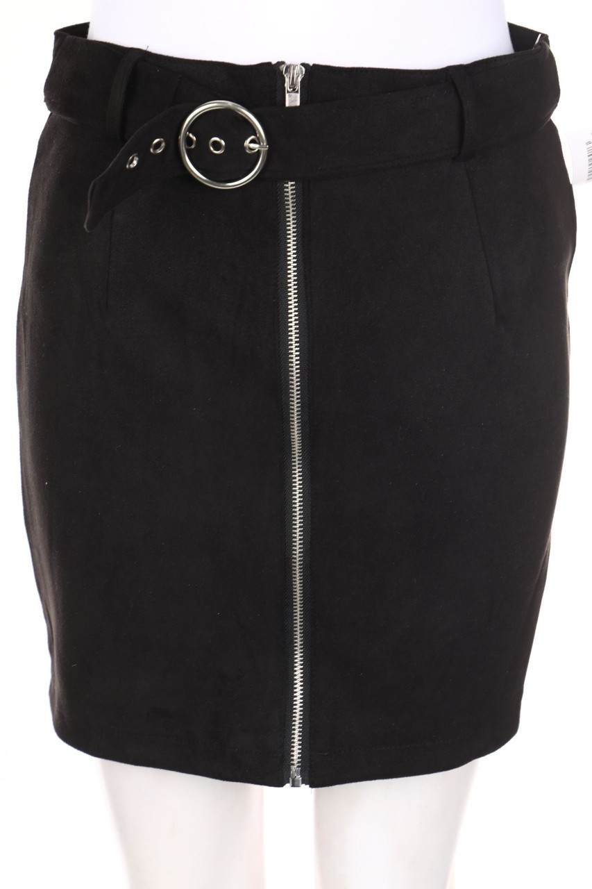 Chicorée - Faux Leather-Mini-Rock mit Zipper - S
