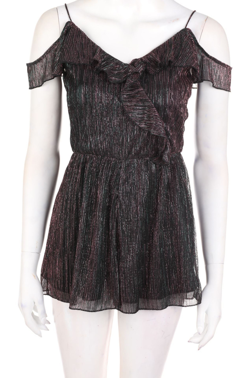 TALLY WEiJL - Volants-Playsuit mit Metallic-Effekt - S