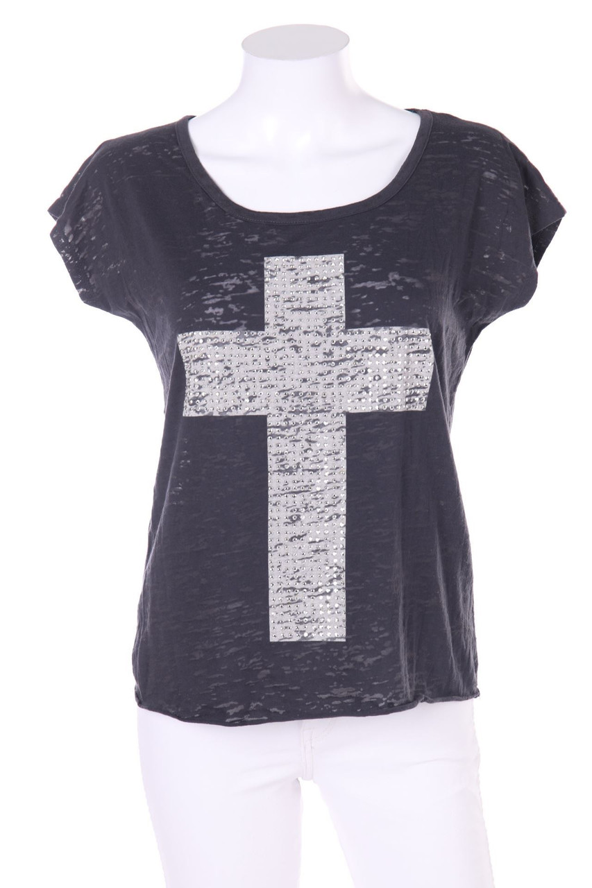 FSBN - Kurzarm-Shirt mit Strass-Steinen - XS