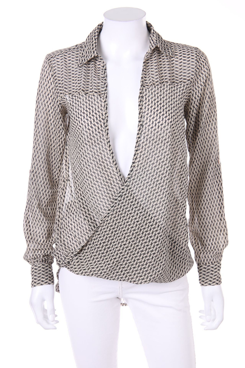 Fun & Flirt - Chiffon-Bluse mit Drapierung - S