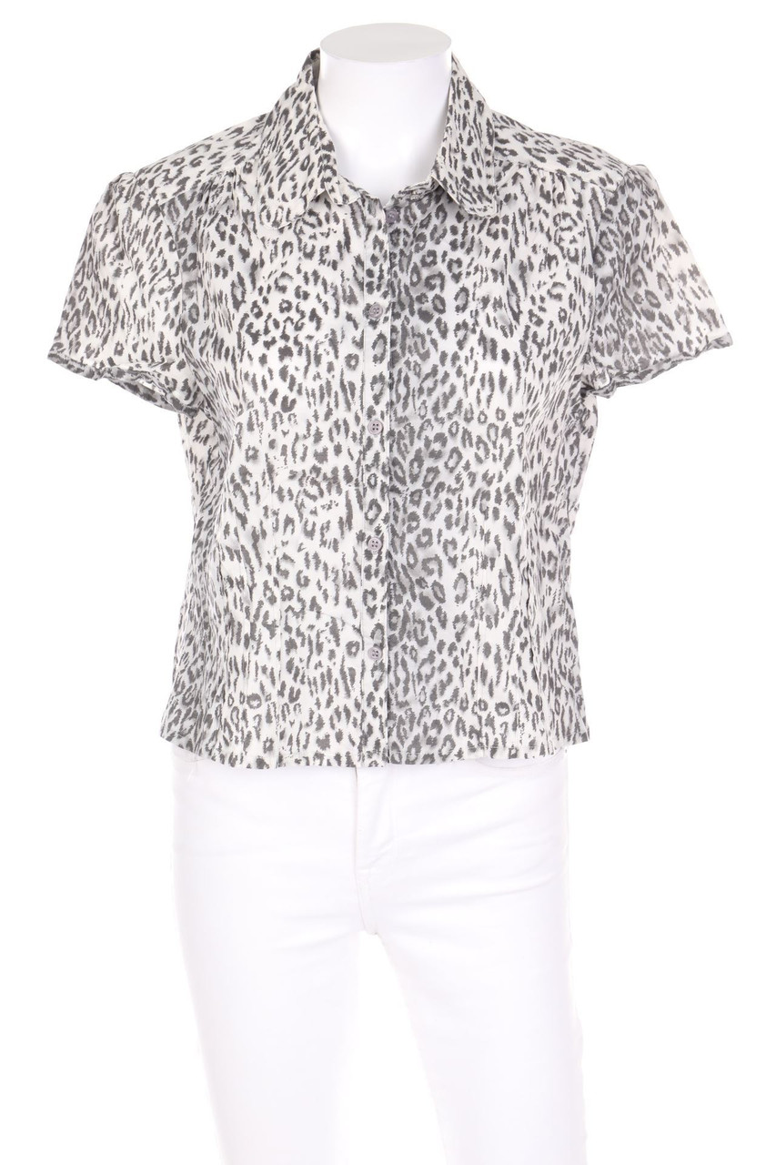 ESPRIT - Hemd-Bluse mit kurzem Ärmel mit Animal-Print - L