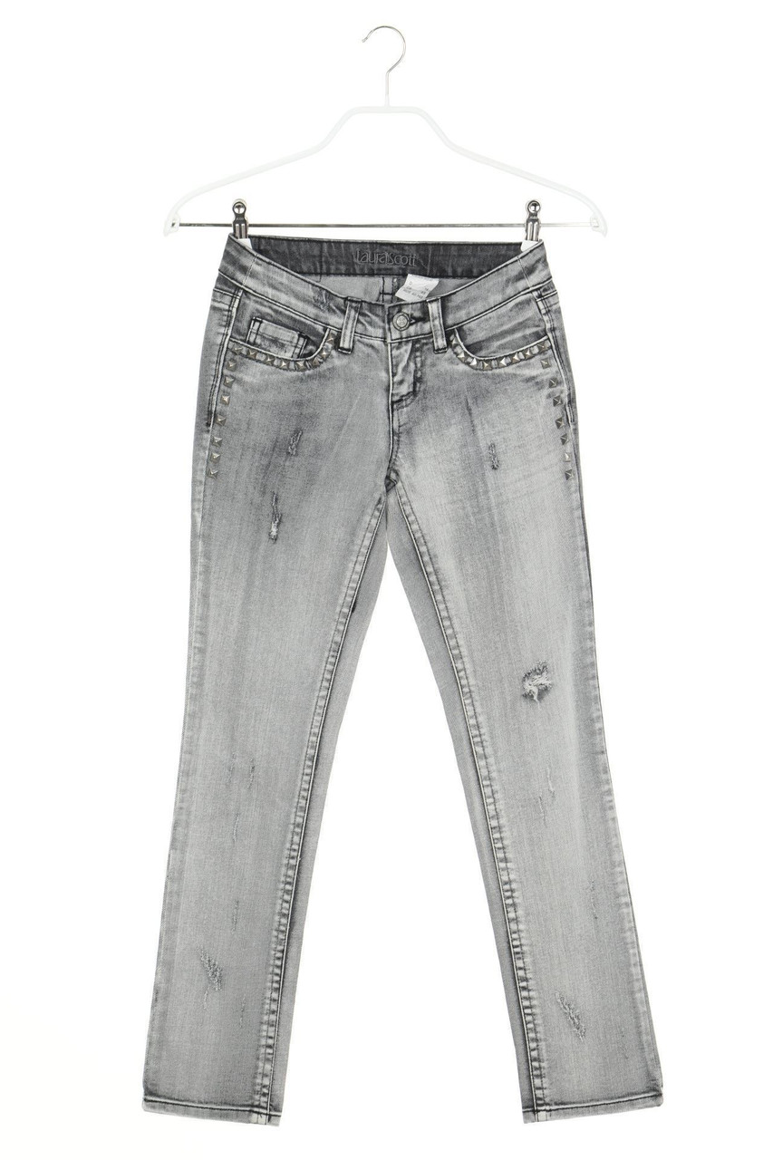 Laura Scott - Distressed Skinny-Jeans mit Nieten - D 32