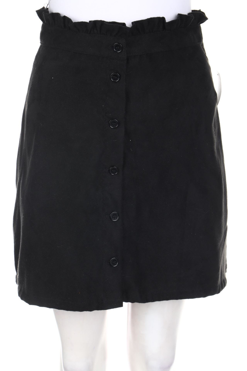 H&M DIVIDED - Paperbag-Faux Leather-Mini-Rock - D 36