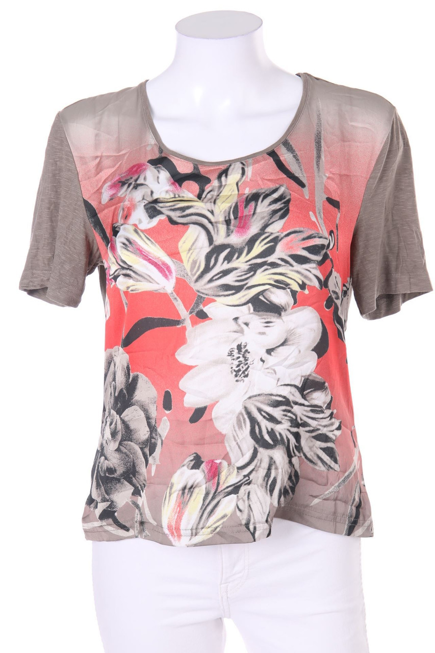 GERRY WEBER - Kurzarm-Shirt mit Blumen-Print - M