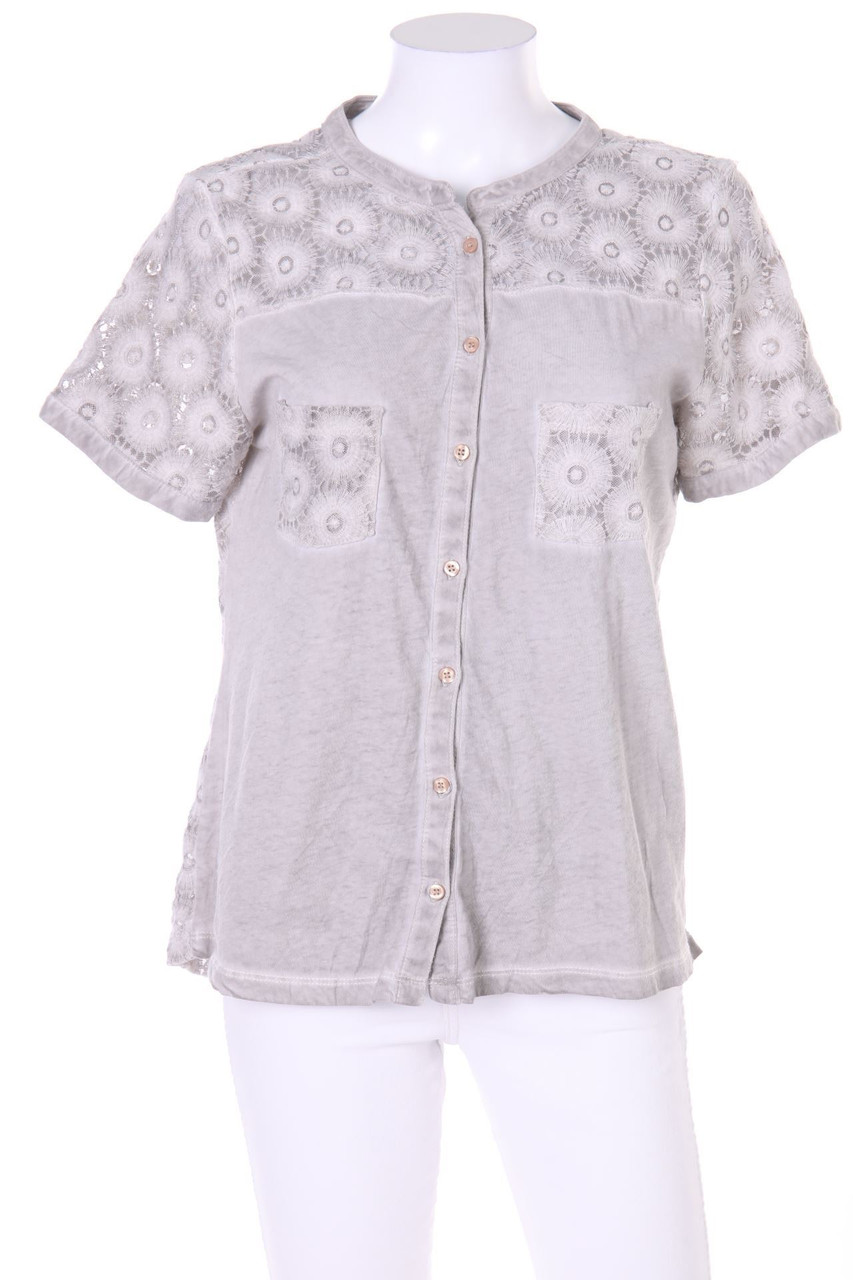 kate storm - Kurzarm-Bluse mit geometrischem Muster - L