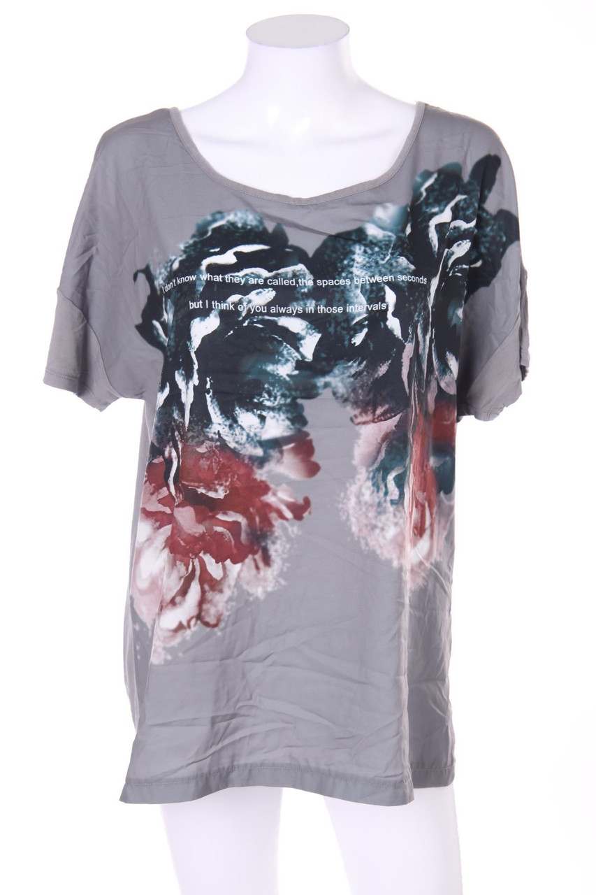 Street One - Kurzarm-Shirt mit Statement-Print - D 42