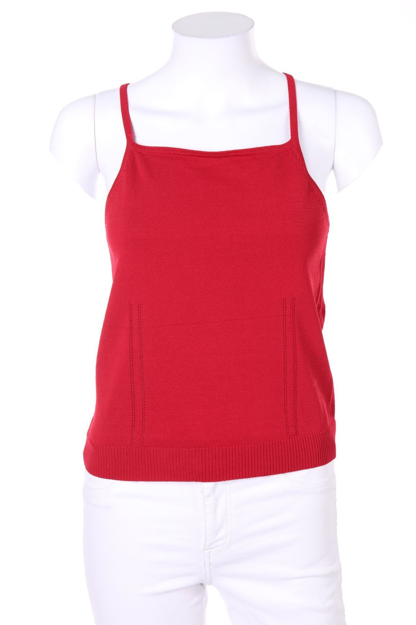 Ohne Label - Strick-Top mit Lochstrick-Details - L