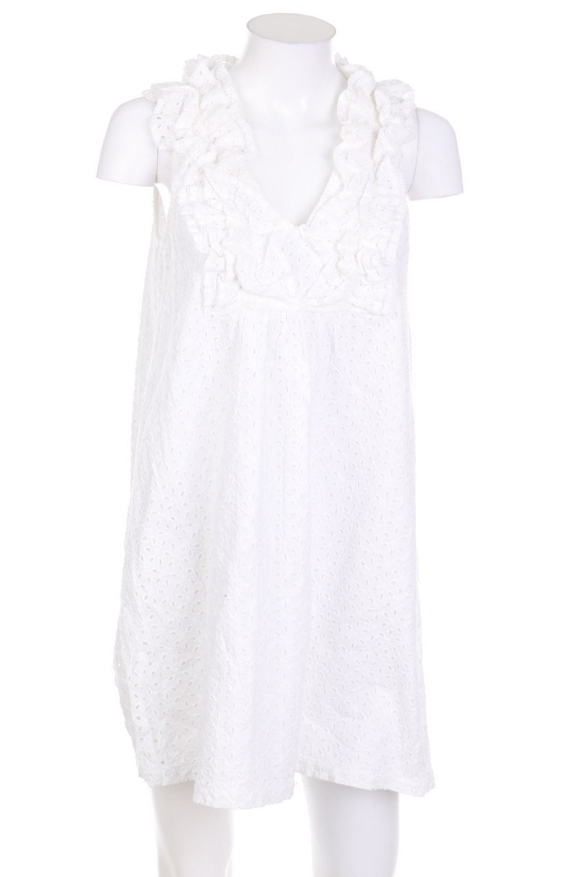 H&M CONSCIOUS - Minikleid aus Lochspitze mit Volants - D 36