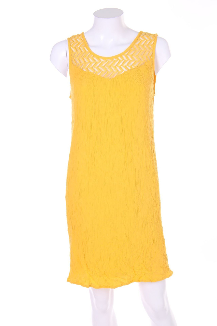 Ohne Label - Kleid mit Spitzen-Einsatz - D 36