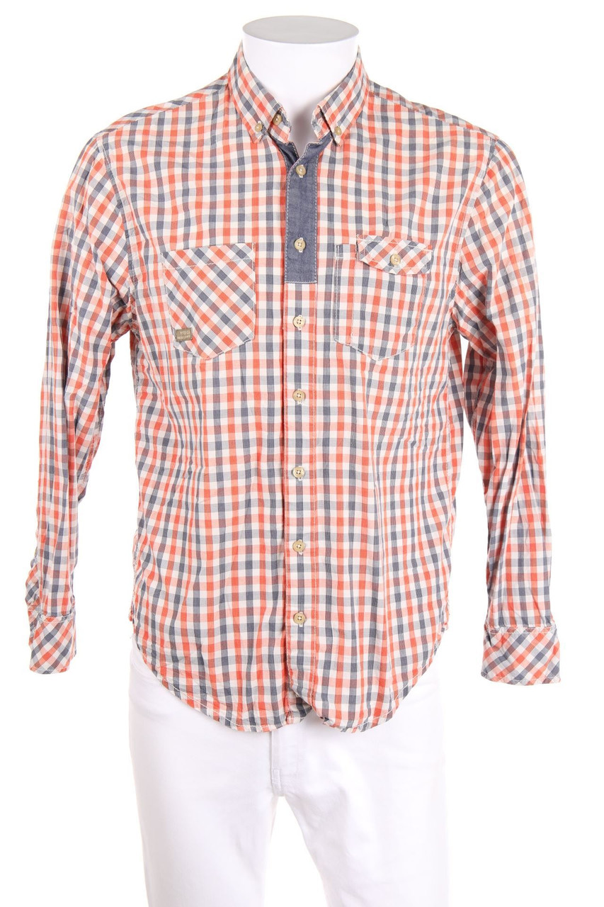 TIMEOUT - kariertes Button-down-Hemd aus Baumwolle - M