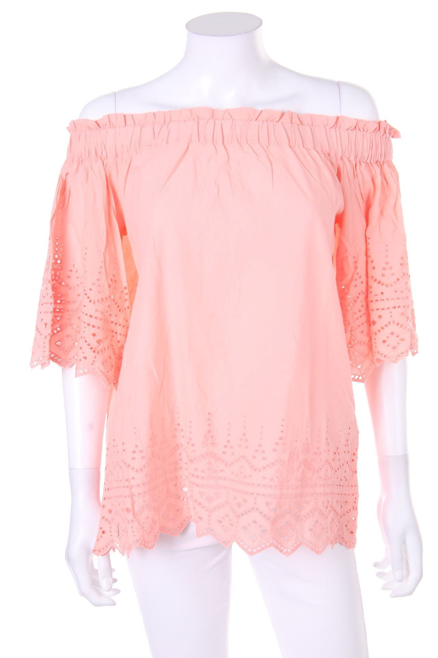 H&M - Carmen-Bluse mit Stickereien - D 42