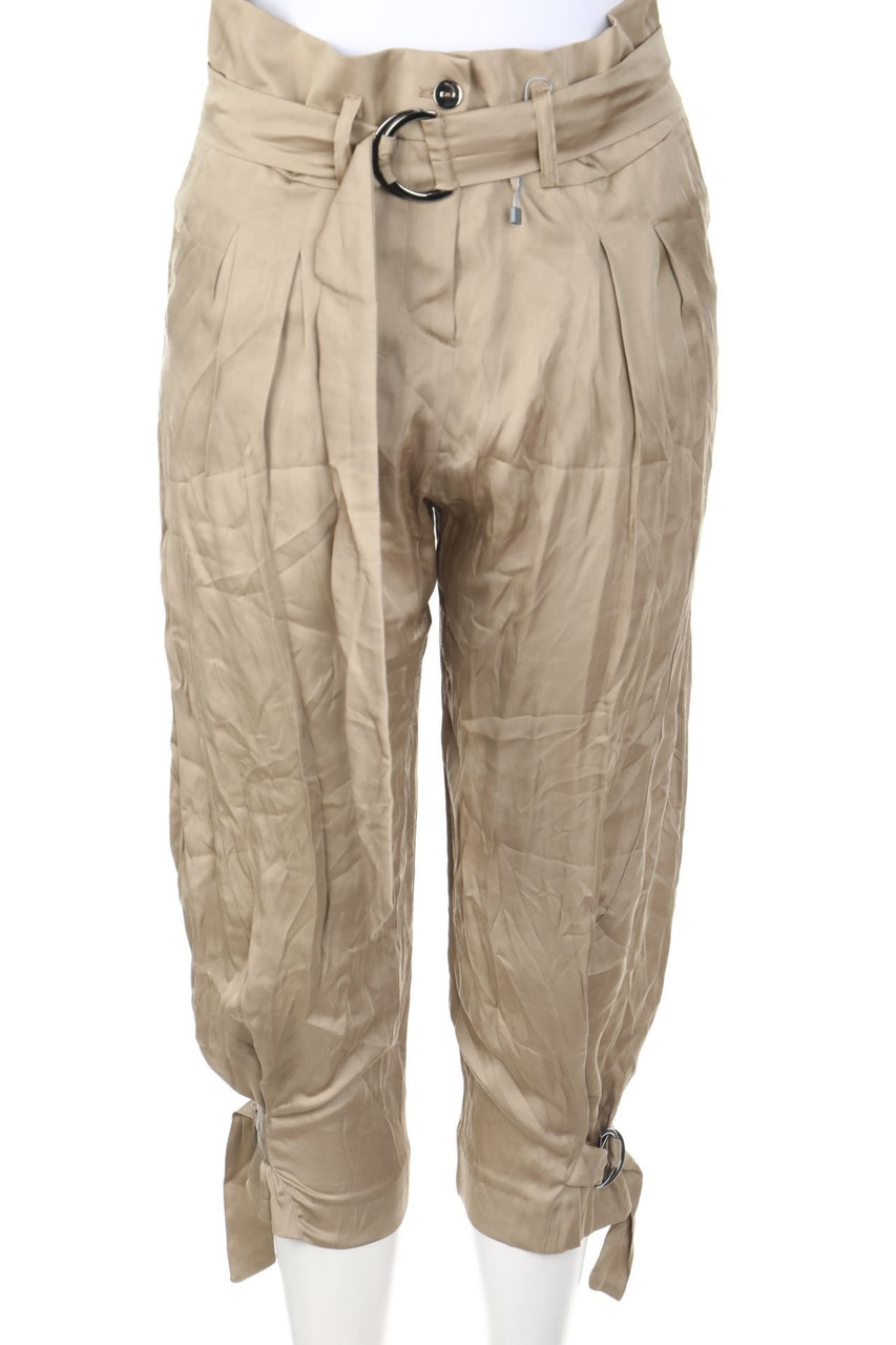 Claude Zana Paris - Cropped-Paperbag-Hose mit Gürtel - D 38