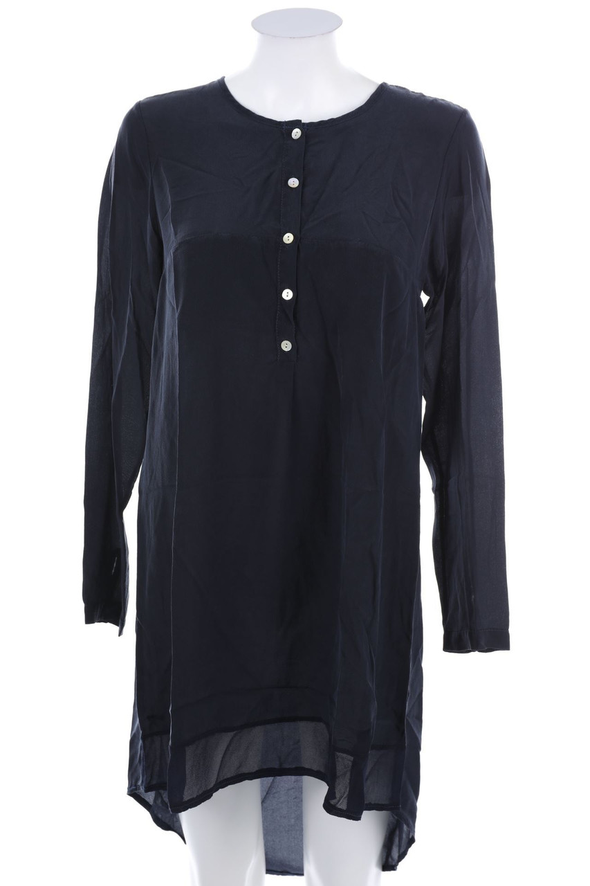 B.YU - Vokuhila-Seiden-Blusenkleid - S