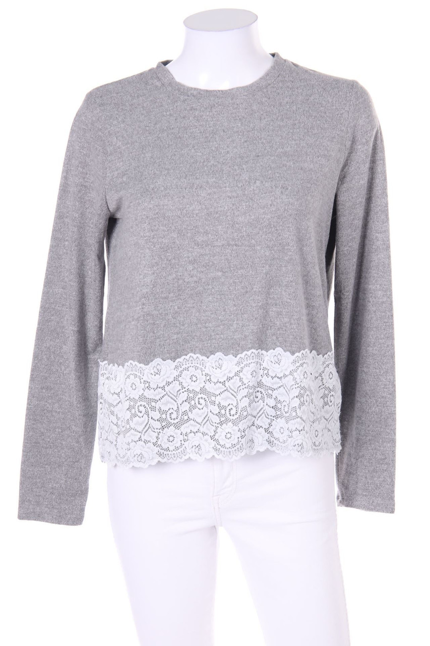FB SISTER - Longsleeve-Shirt mit Spitze - M