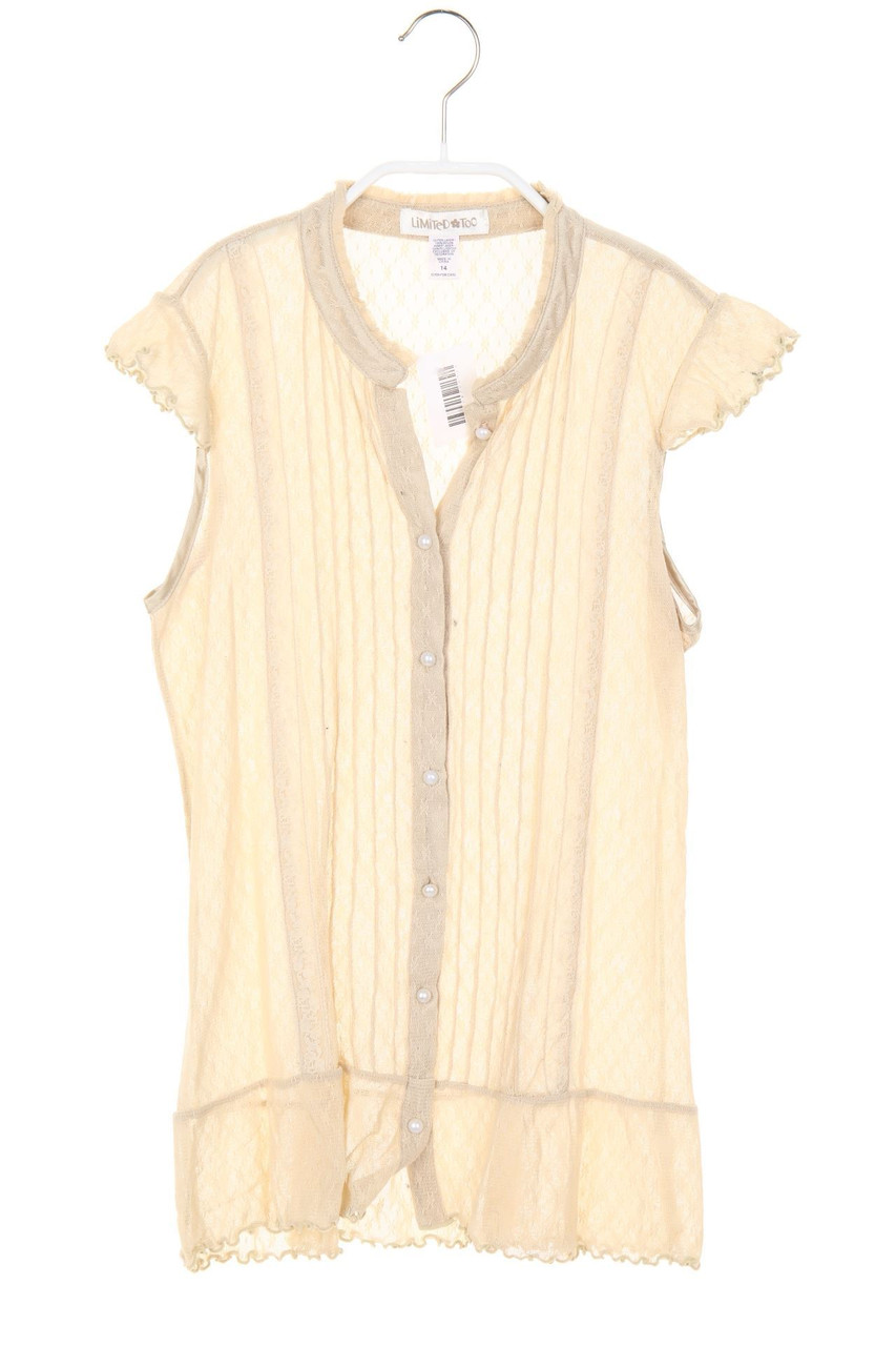 LIMITED TOO - Bluse aus Mesh mit Biesen - 164