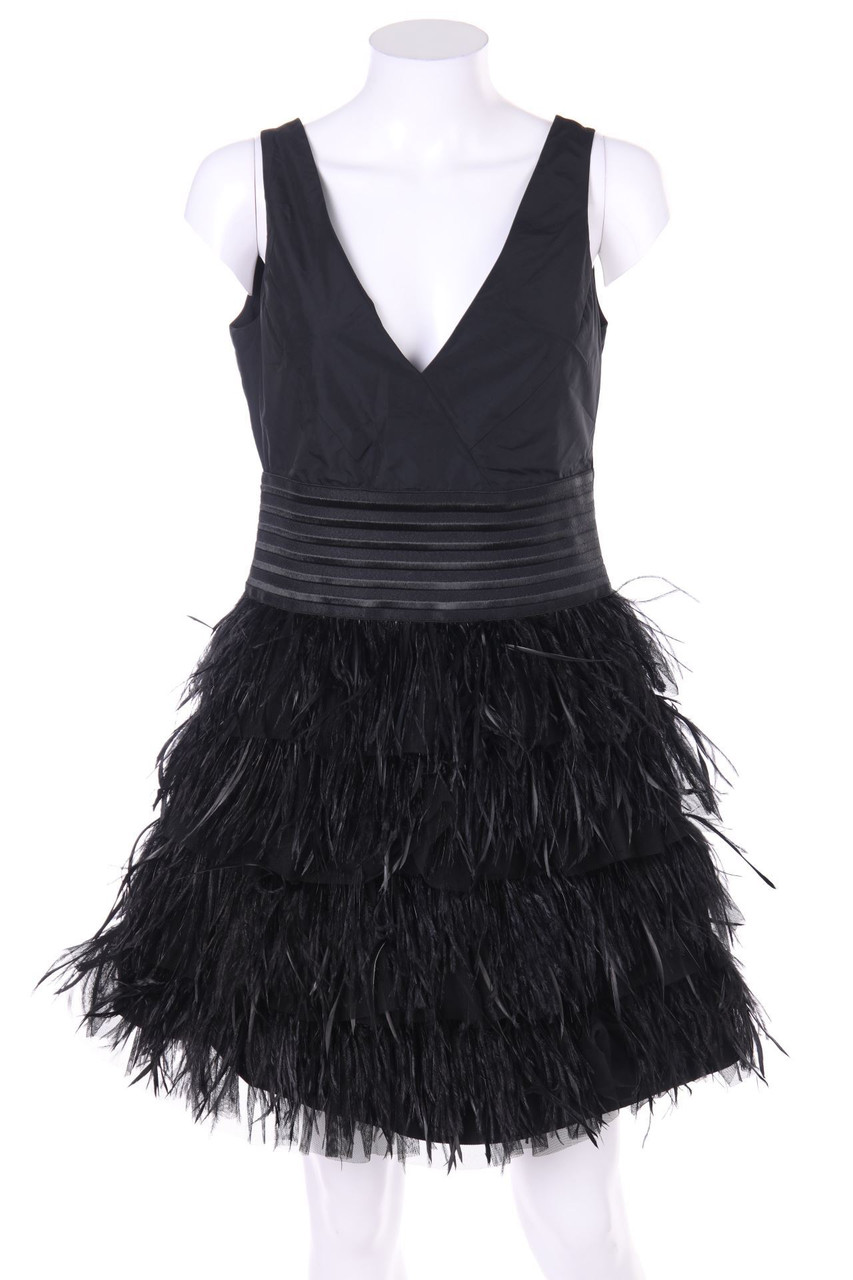 MANGO SUIT - Abendkleid mit Federn - L