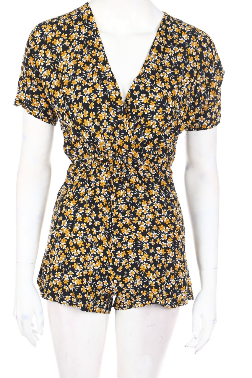 zebra - Playsuit in Wickel-Optik mit Blumen-Print - XS