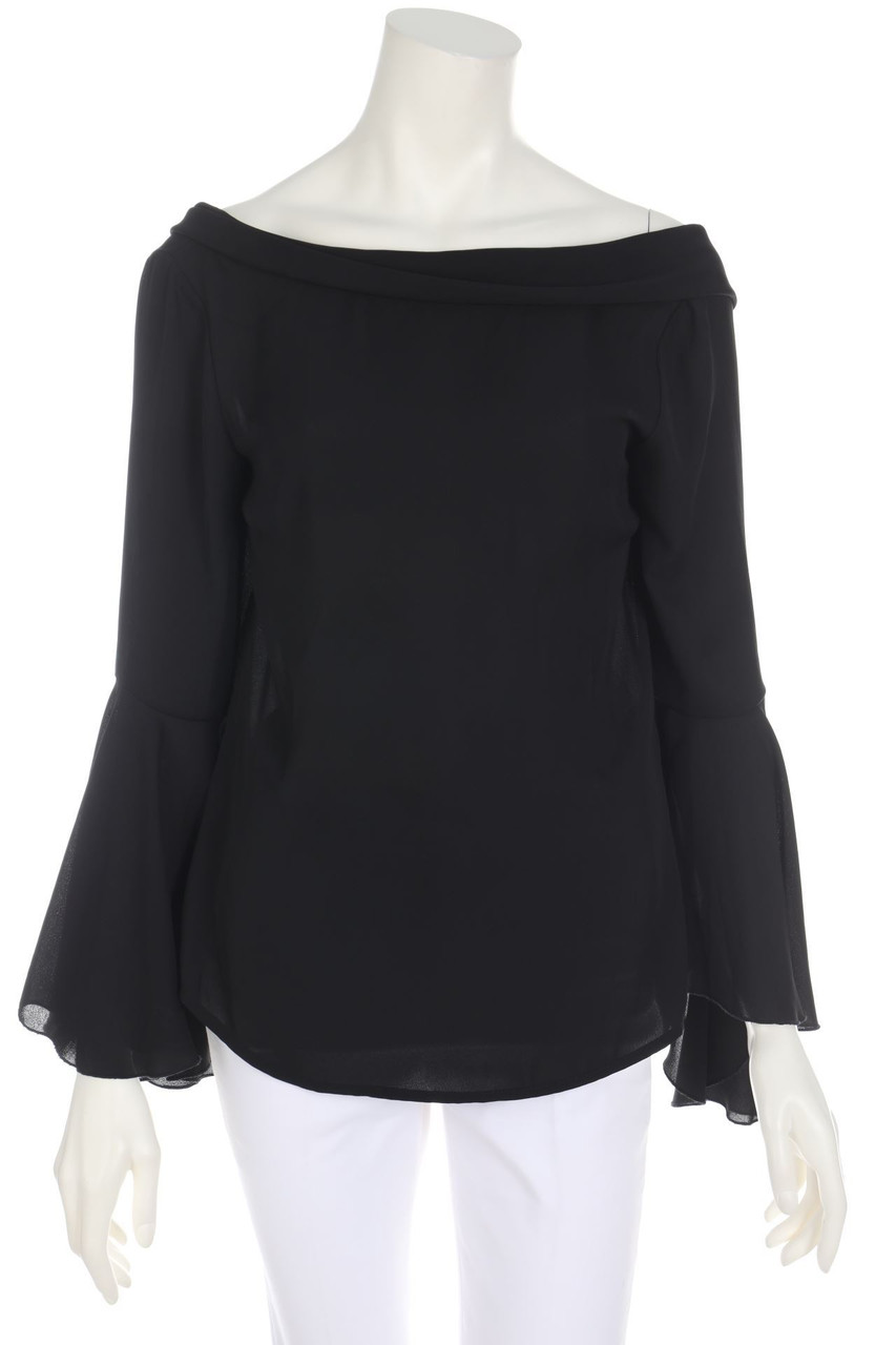 IMPERIAL - Volant-Bluse mit tiefem Rückenausschnitt - S