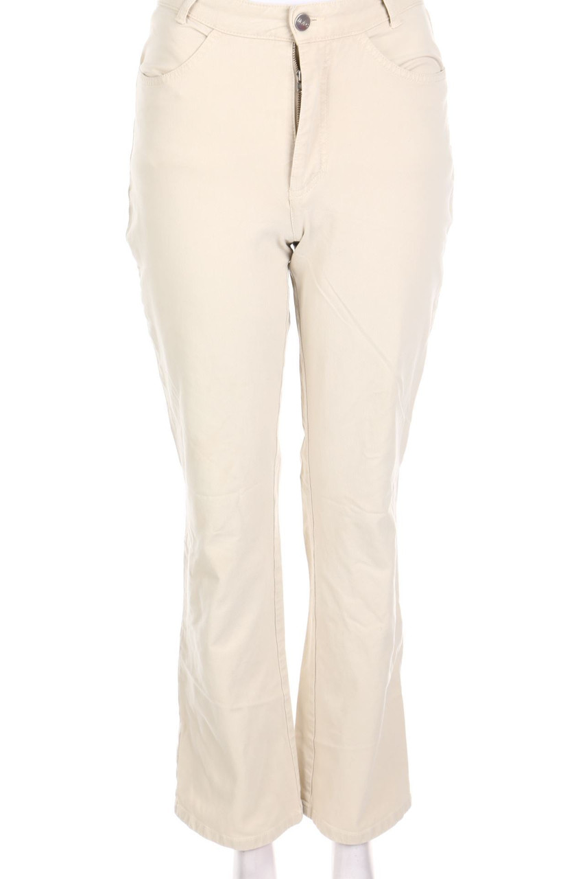 MAC - Bootcut-Jeans mit Logo-Applikation - D 36