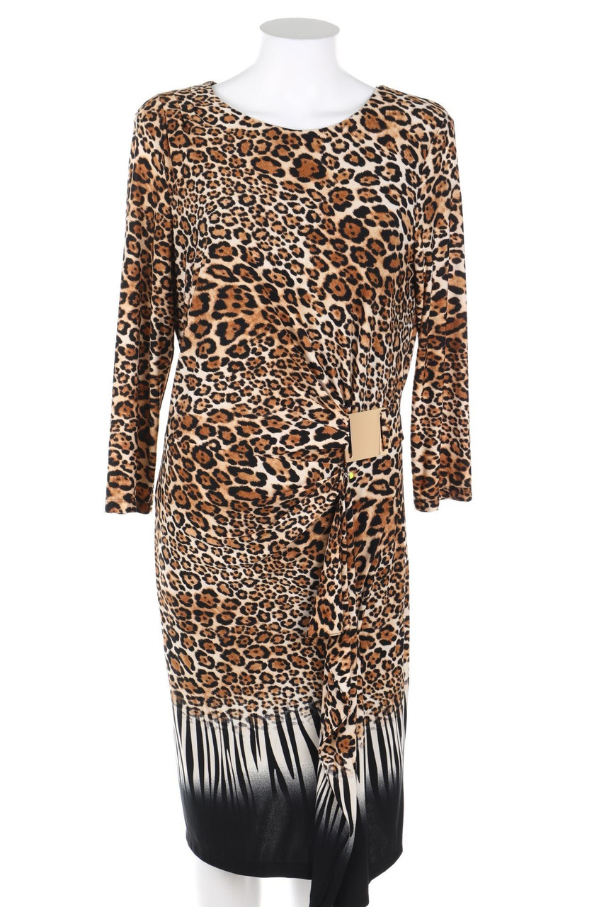 FRANK LYMAN - Kleid mit Leo-Print - M