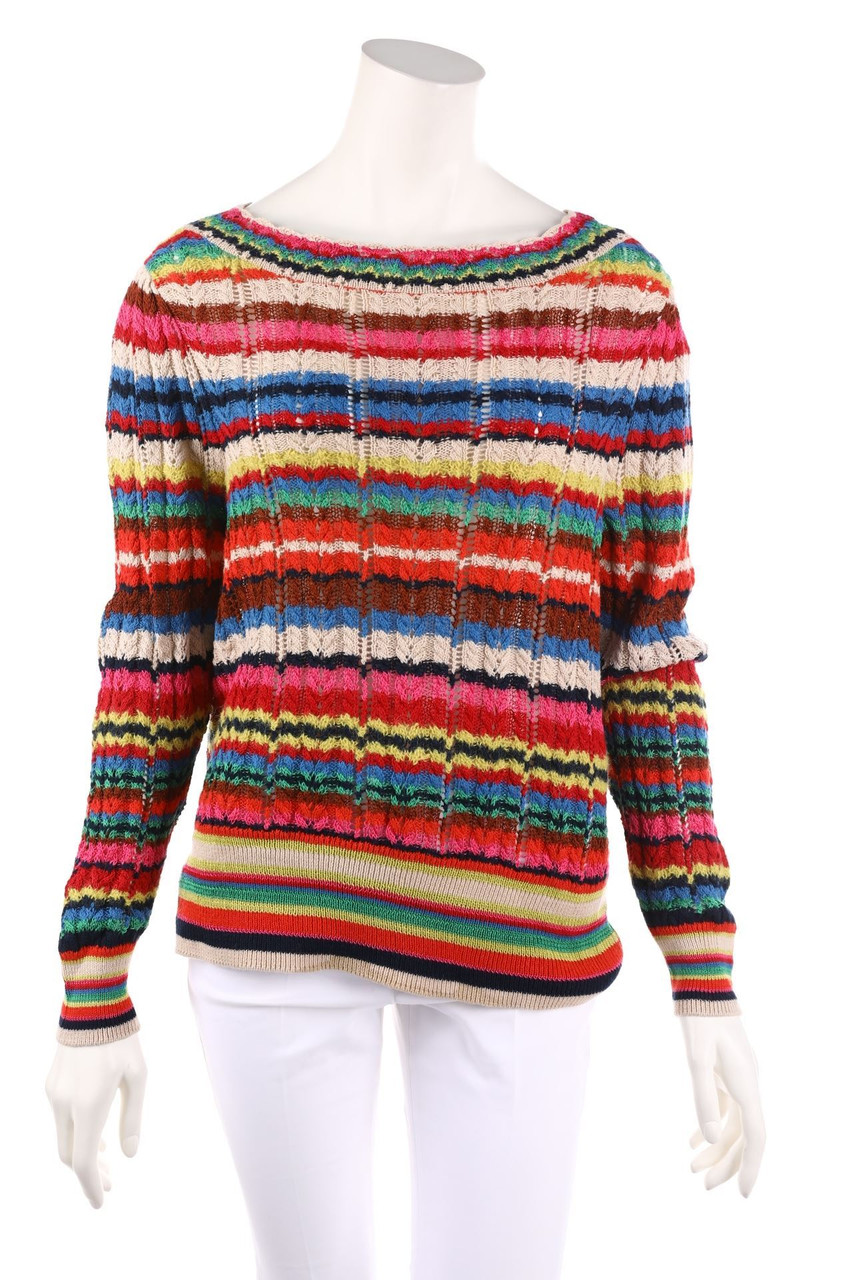 INKADORO - Strick-Pullover mit Lochstrick-Details - M