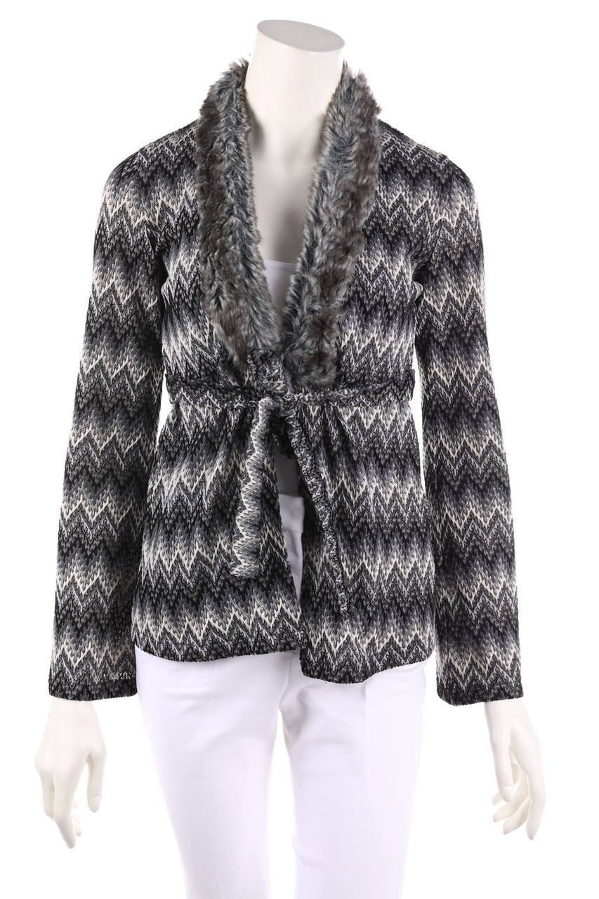 ana alcazar - Cardigan mit Faux Fur-Kragen - D 36