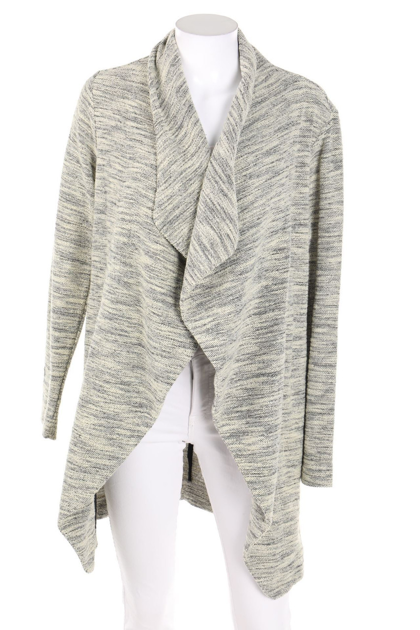 PULL&BEAR - Long-Cardigan mit Wasserfall-Ausschnitt - S