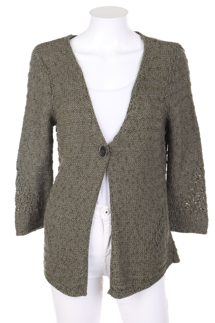 Peter Hahn - Cardigan mit Lochstrick-Details - D 38