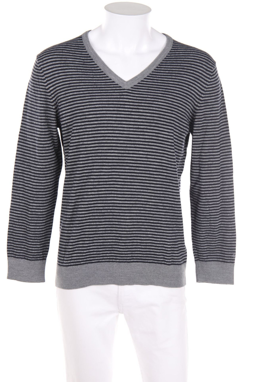 MEXX - V-Neck-Pullover mit Streifen - XXL