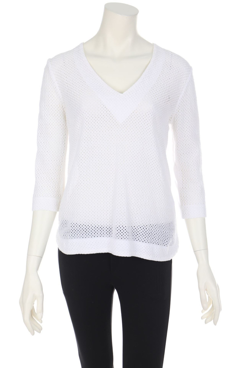 MARC CAIN - Spitzen-Bluse mit 3/4-Ärmel - D 36