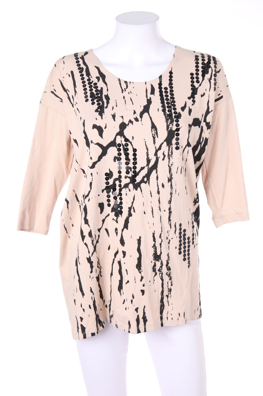 FRANSA - 3/4-Arm-Shirt mit Pailletten - D 36-38