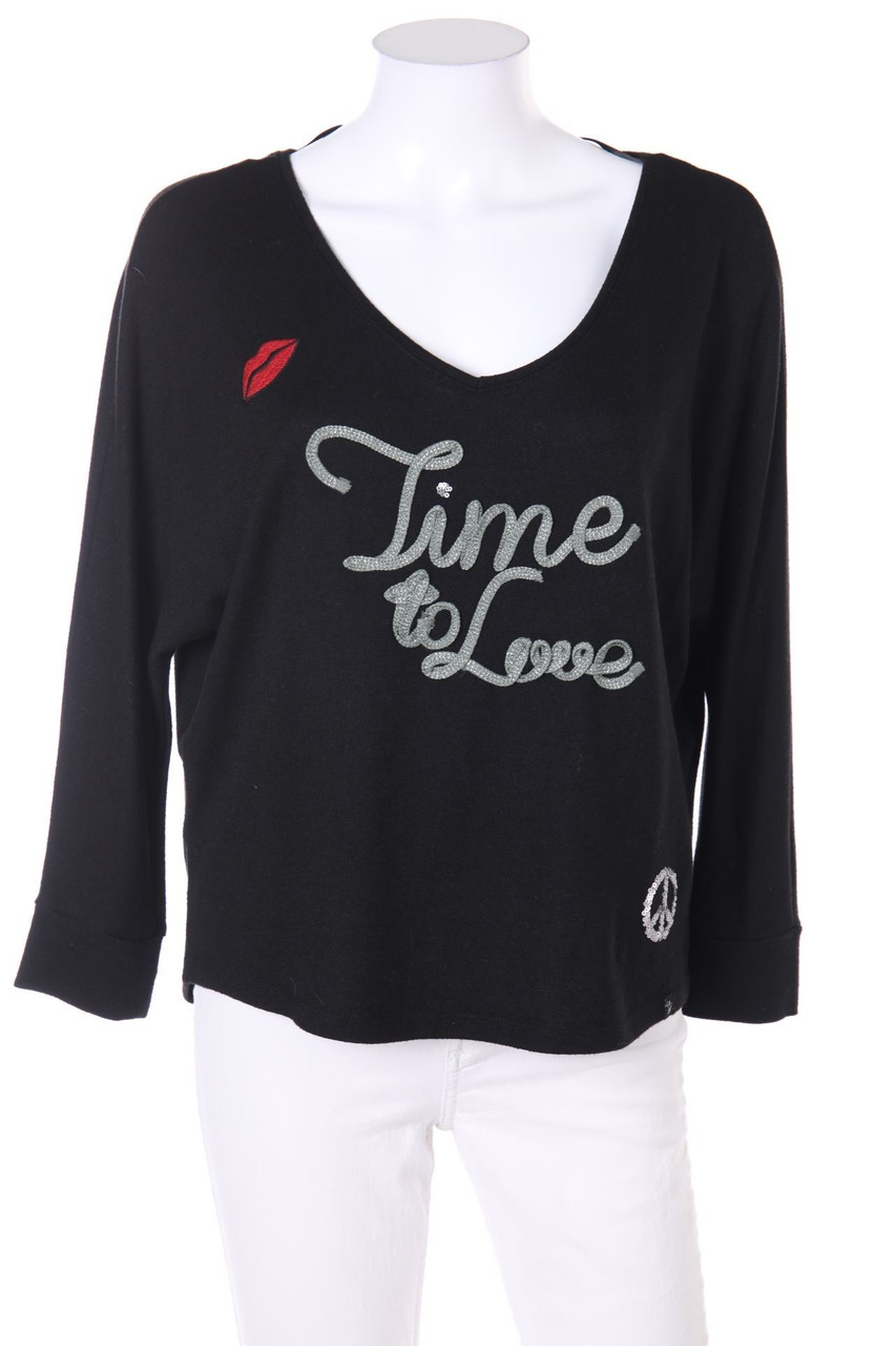 KEY LARGO - Batwing-Shirt mit Applikationen - S