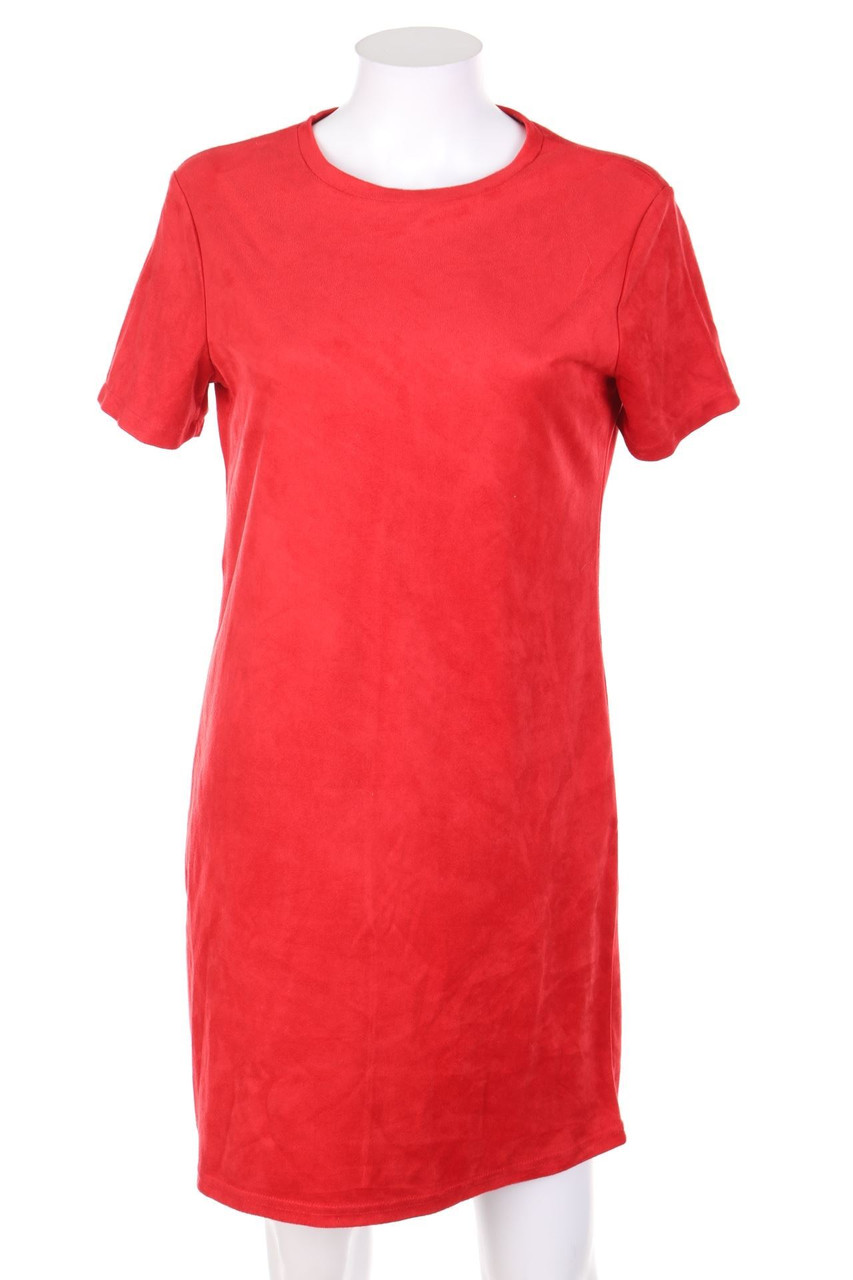 ZARA TRF - Faux Leather-Kleid mit Reißverschluss - M