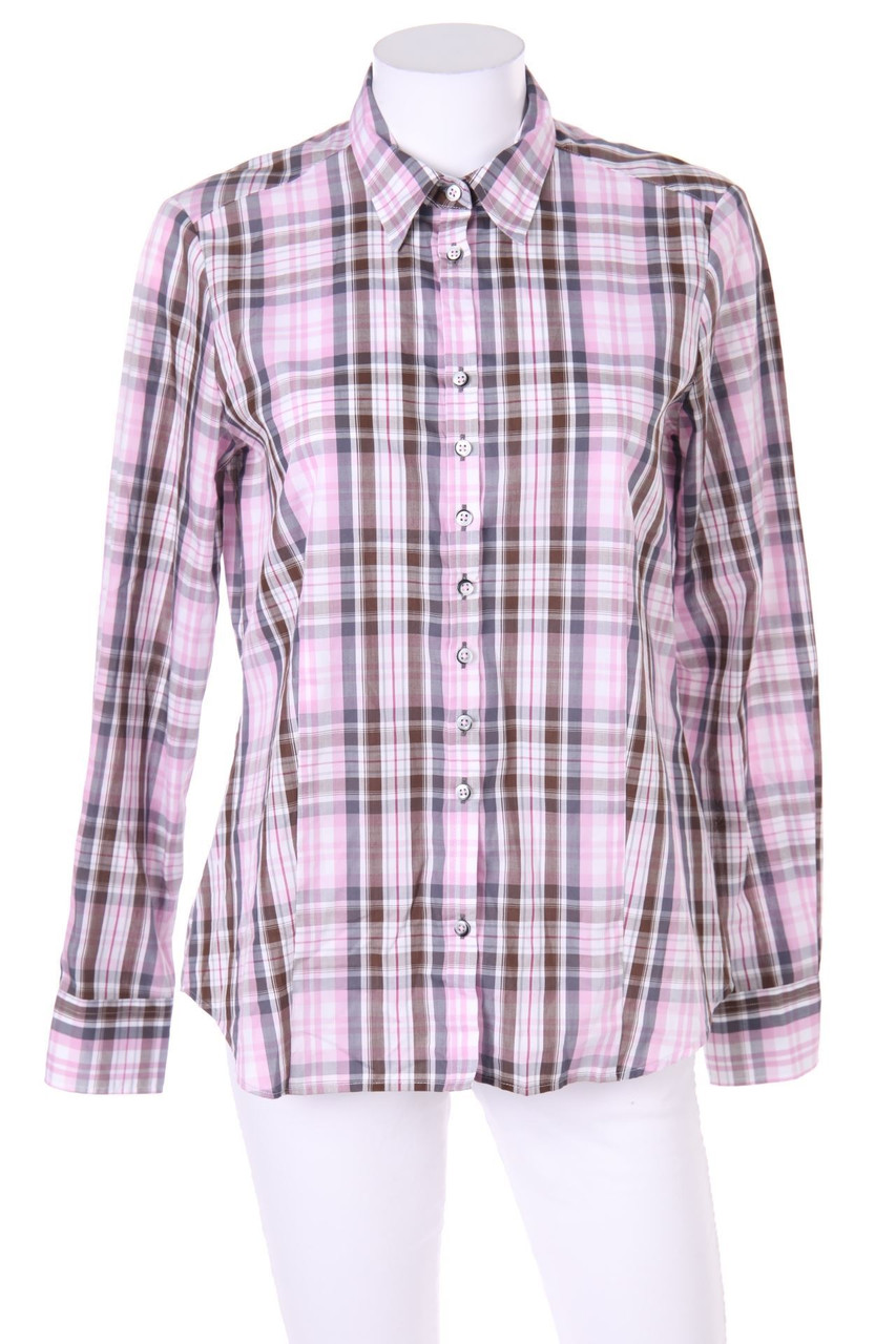 eterna - Hemd-Bluse mit Karo-Muster - D 38